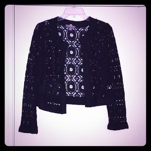 Tinley Road Black Lace Cardigan xs